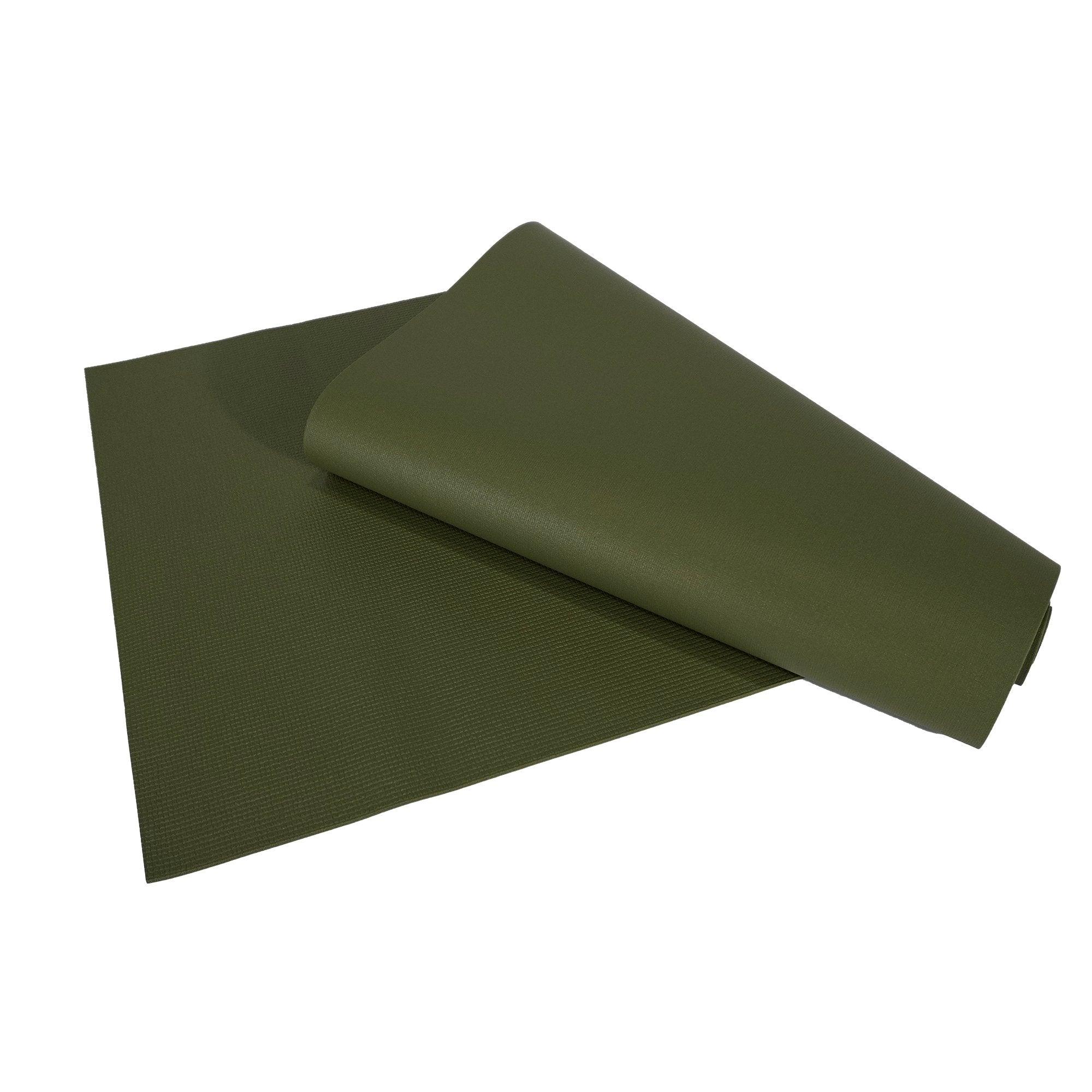a pair of green yoga mats on a white background