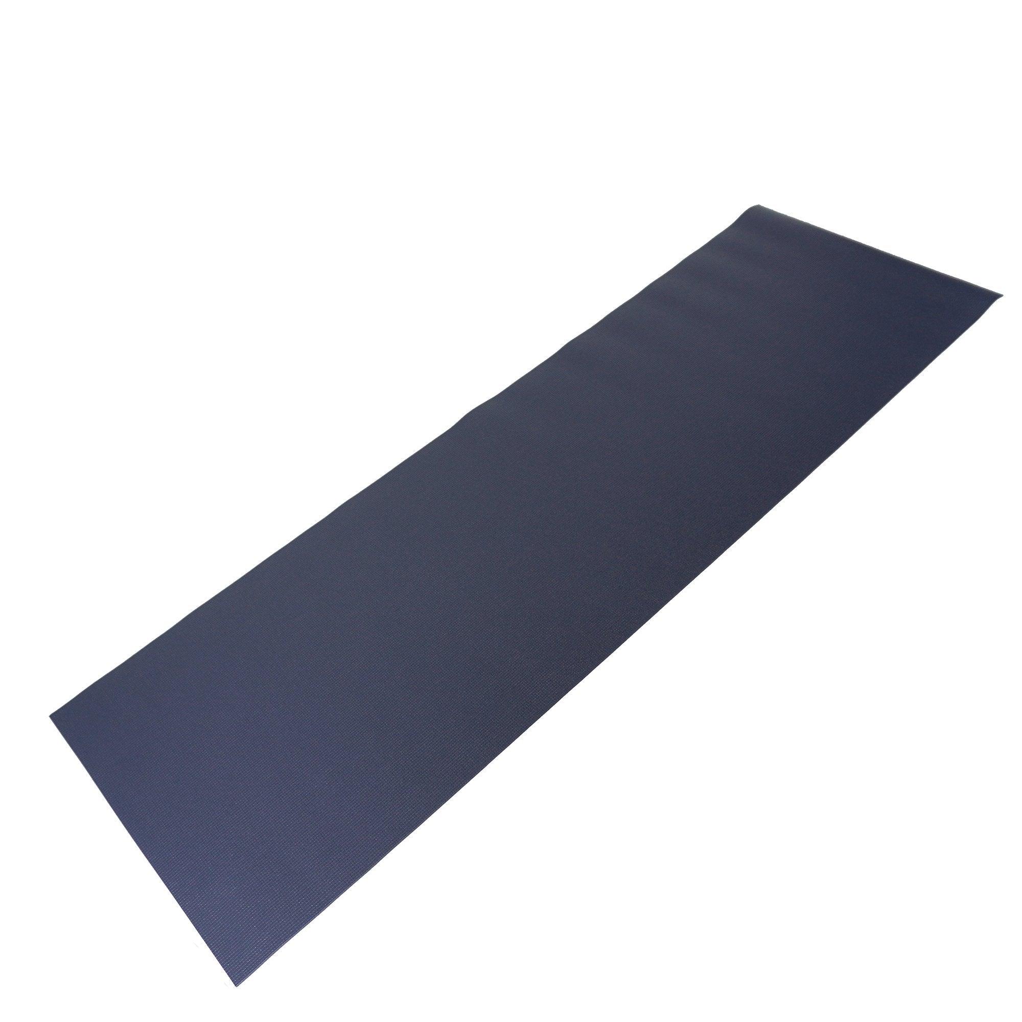 a black yoga mat on a white background