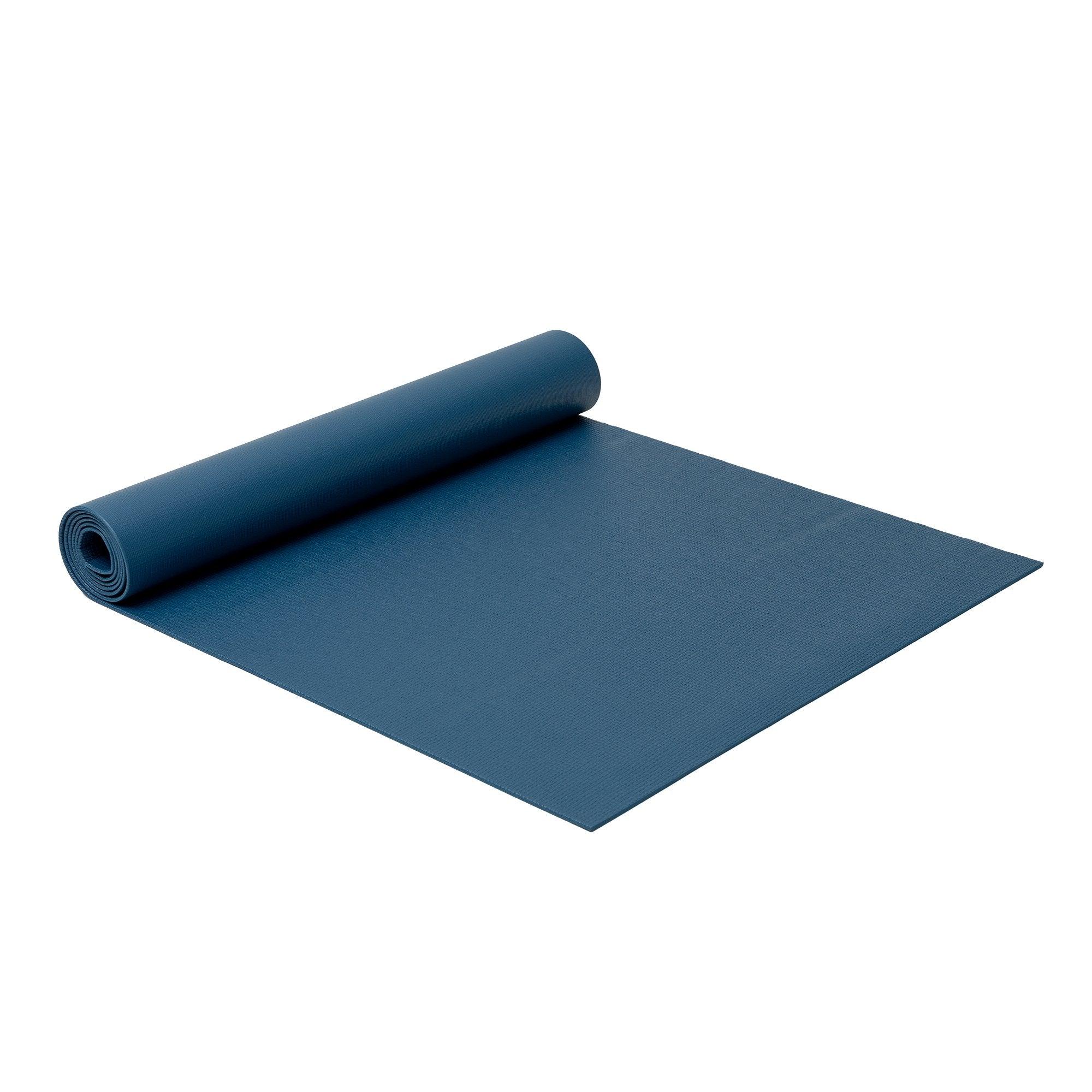 a rolled up yoga mat on a white background