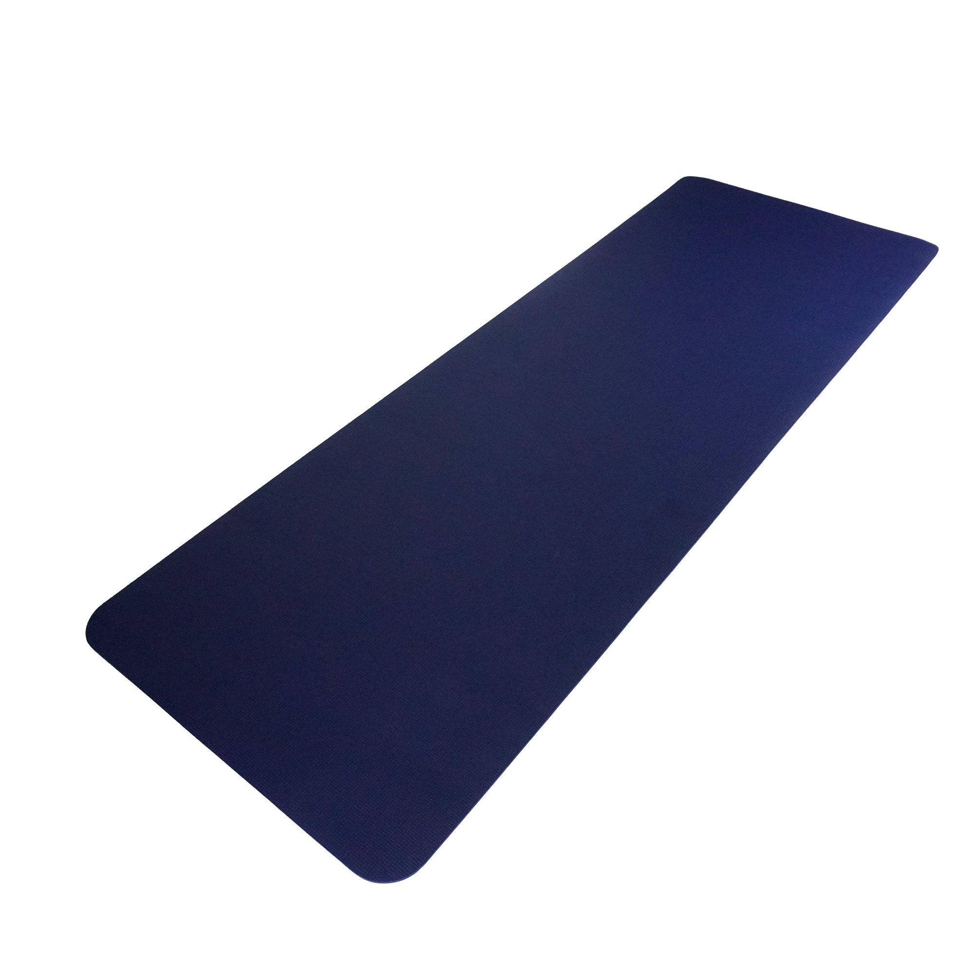 a large blue mat on a white background