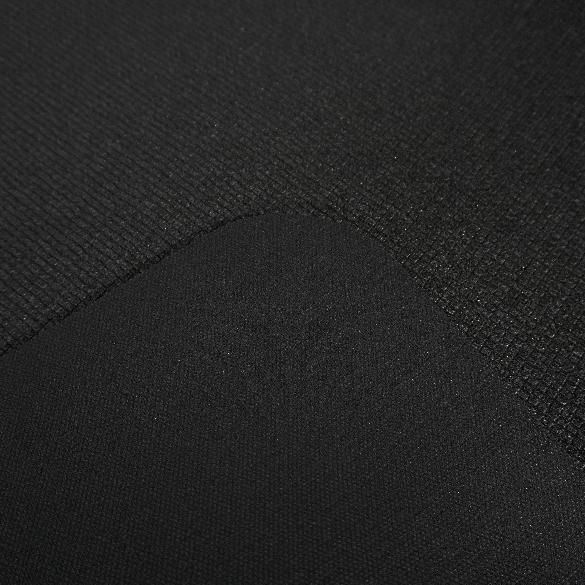 a close up view of a black fabric