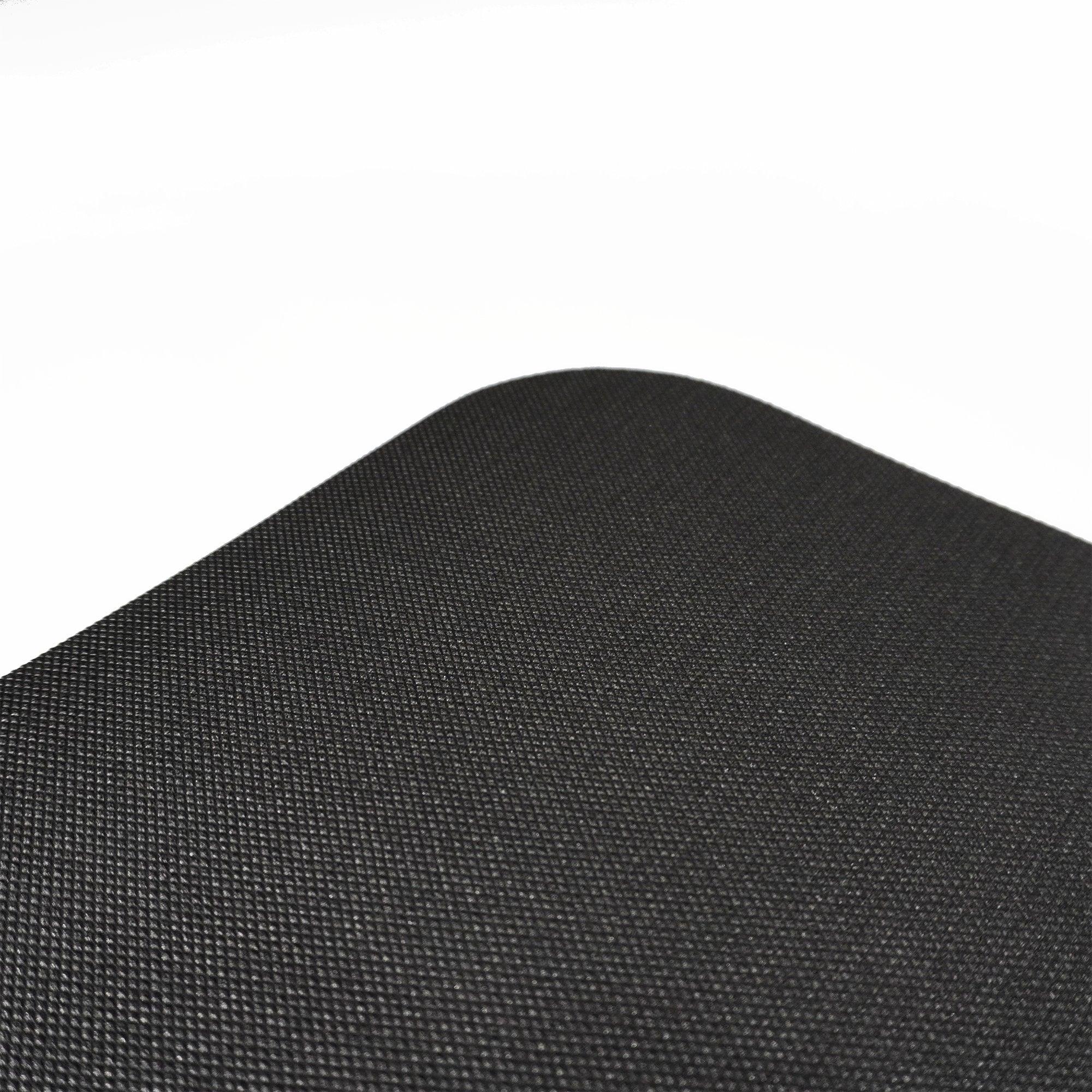 a close up of a black chair with a white background