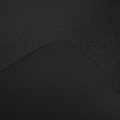 a close up view of a black fabric